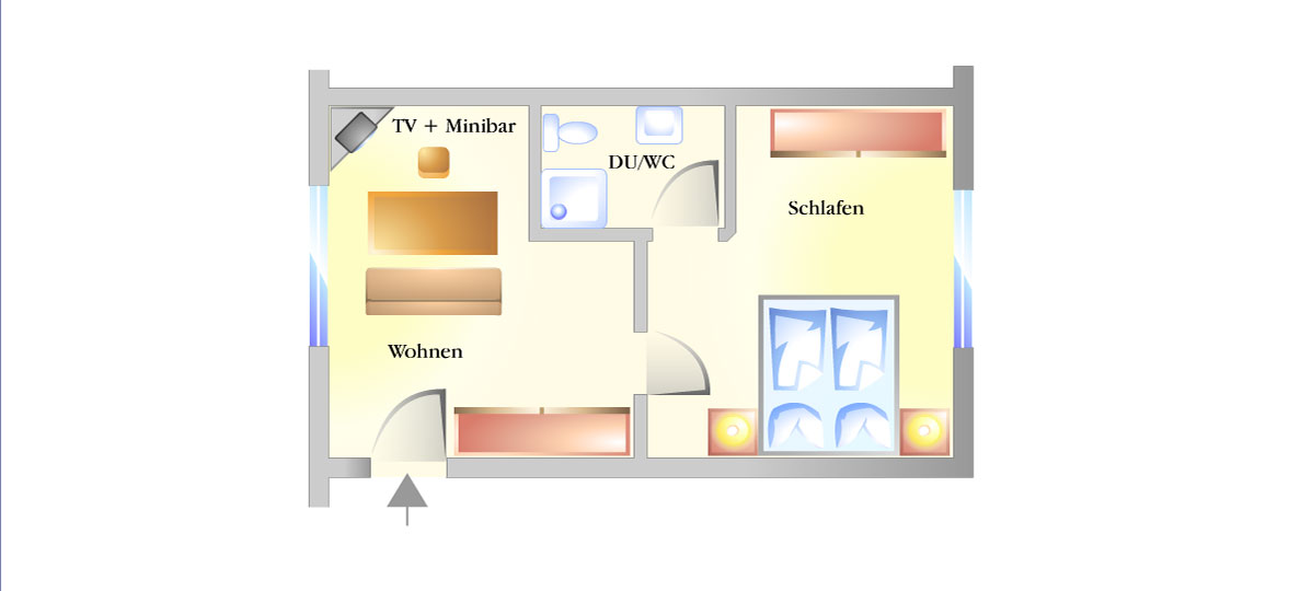 Grundriss Appartment 2